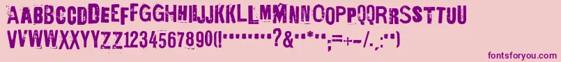 EdGeinYnnocent-Schriftart – Violette Schriften auf rosa Hintergrund