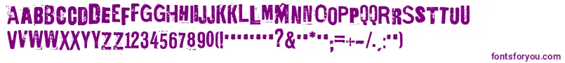 EdGeinYnnocent-Schriftart – Violette Schriften auf weißem Hintergrund