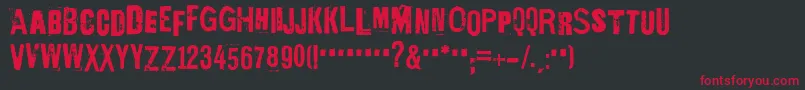 EdGeinYnnocent Font – Red Fonts on Black Background