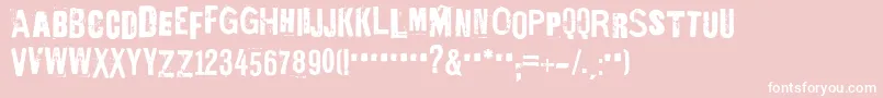 EdGeinYnnocent-fontti – valkoiset fontit vaaleanpunaisella taustalla