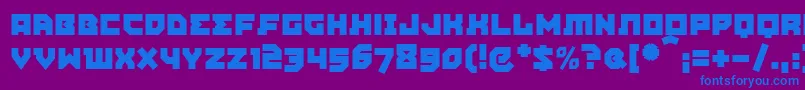 MAgitPropMedium Font – Blue Fonts on Purple Background