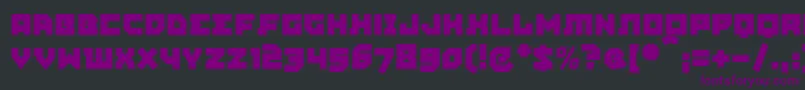 MAgitPropMedium-fontti – violetit fontit mustalla taustalla