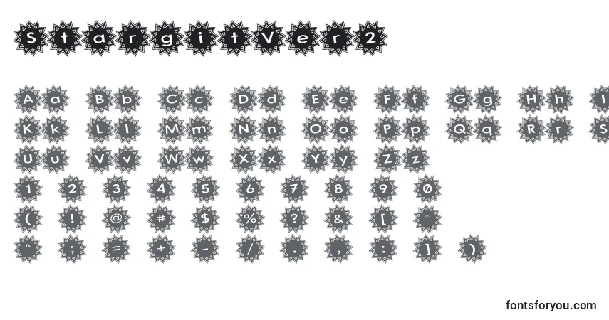 Schriftart StargitVer2 – Alphabet, Zahlen, spezielle Symbole
