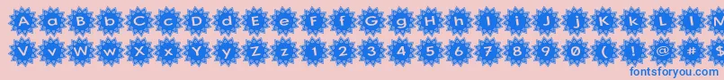 StargitVer2 Font – Blue Fonts on Pink Background