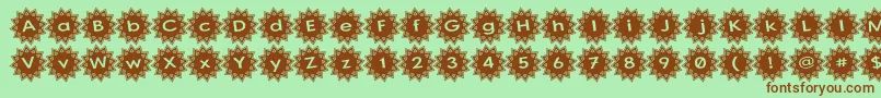 StargitVer2 Font – Brown Fonts on Green Background