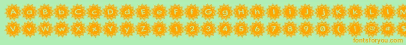 StargitVer2 Font – Orange Fonts on Green Background