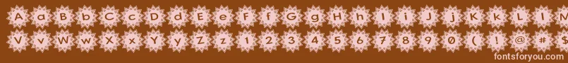 StargitVer2-Schriftart – Rosa Schriften auf braunem Hintergrund
