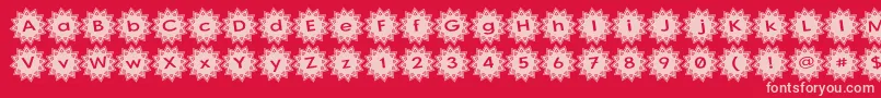 StargitVer2 Font – Pink Fonts on Red Background