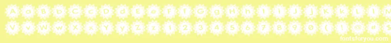 StargitVer2 Font – White Fonts on Yellow Background