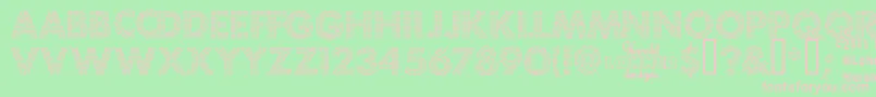 フォントFortunaDot – 緑の背景にピンクのフォント