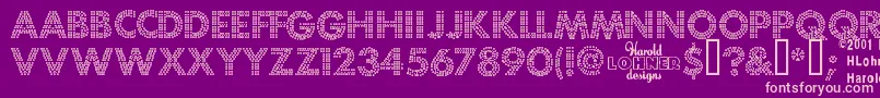 FortunaDot Font – Pink Fonts on Purple Background