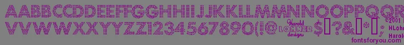 Шрифт FortunaDot – фиолетовые шрифты на сером фоне