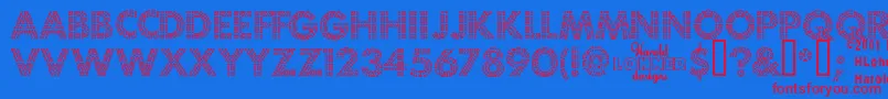 fuente FortunaDot – Fuentes Rojas Sobre Fondo Azul