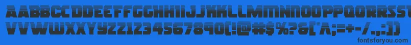 Rogueherohalf Font – Black Fonts on Blue Background