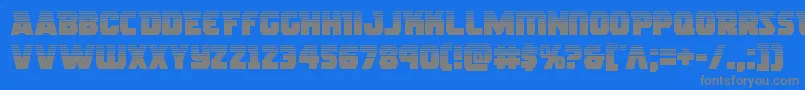 Rogueherohalf Font – Gray Fonts on Blue Background