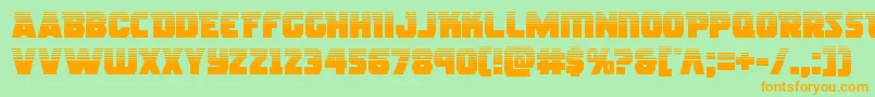 Rogueherohalf Font – Orange Fonts on Green Background