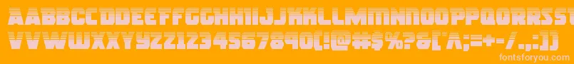 Rogueherohalf Font – Pink Fonts on Orange Background