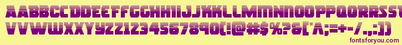 Rogueherohalf Font – Purple Fonts on Yellow Background