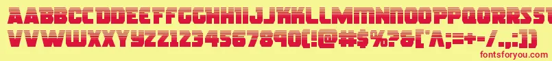 Rogueherohalf Font – Red Fonts on Yellow Background