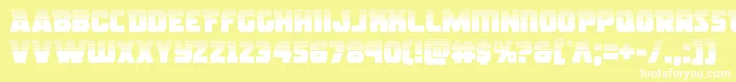 Rogueherohalf Font – White Fonts on Yellow Background