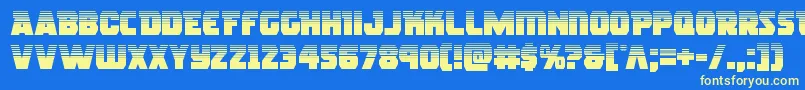 Rogueherohalf Font – Yellow Fonts on Blue Background