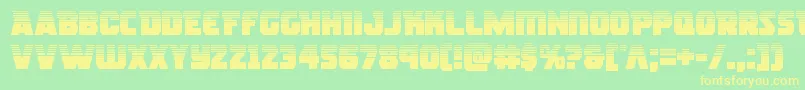 Rogueherohalf Font – Yellow Fonts on Green Background