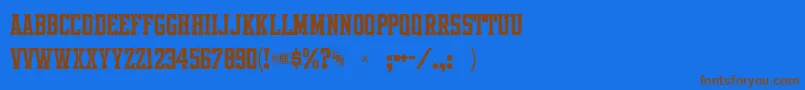 More about IntramuralRoundstrokeJl Font IntramuralRoundstrokeJl Font – Brown Fonts on Blue Background