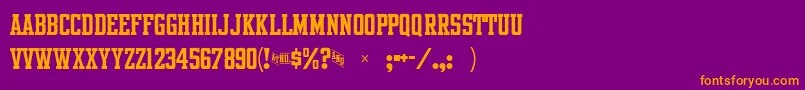 IntramuralRoundstrokeJl Font – Orange Fonts on Purple Background