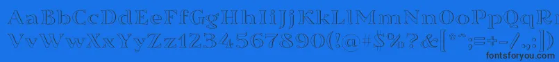 Sortefax026 Font – Black Fonts on Blue Background