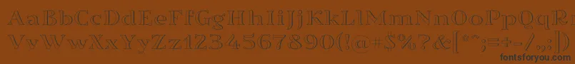 Sortefax026 Font – Black Fonts on Brown Background