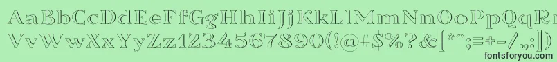 Sortefax026 Font – Black Fonts on Green Background