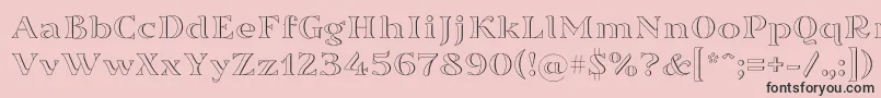 Sortefax026 Font – Black Fonts on Pink Background