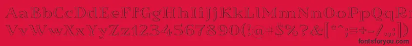 Sortefax026 Font – Black Fonts on Red Background