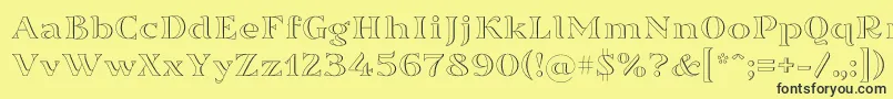 Sortefax026 Font – Black Fonts on Yellow Background