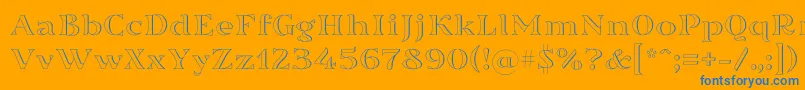 Sortefax026 Font – Blue Fonts on Orange Background