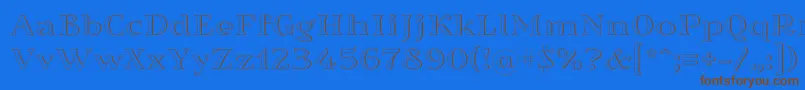 Sortefax026 Font – Brown Fonts on Blue Background