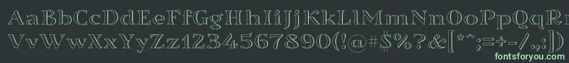 Sortefax026 Font – Green Fonts on Black Background