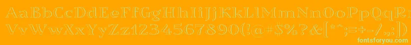 Sortefax026 Font – Green Fonts on Orange Background