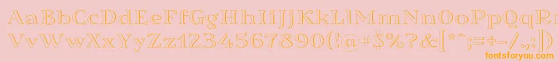 Sortefax026 Font – Orange Fonts on Pink Background