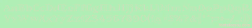 Sortefax026 Font – Pink Fonts on Green Background