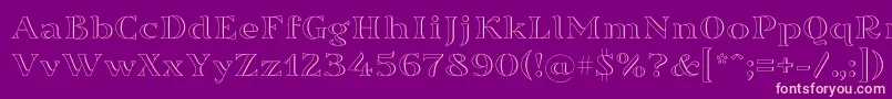 Sortefax026 Font – Pink Fonts on Purple Background
