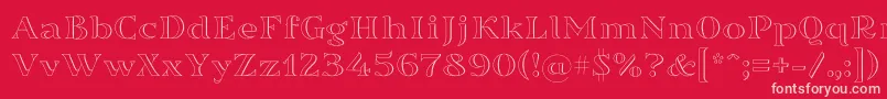 Sortefax026 Font – Pink Fonts on Red Background