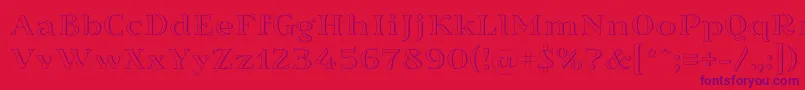フォントSortefax026 – 赤い背景に紫のフォント