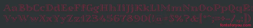 Sortefax026 Font – Red Fonts on Black Background