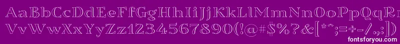 Sortefax026 Font – White Fonts on Purple Background