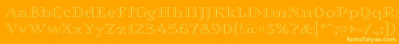 Więcej informacji o czcionce Sortefax026 Czcionka Sortefax026 – żółte czcionki na pomarańczowym tle