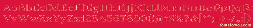Sortefax026 Font – Yellow Fonts on Red Background