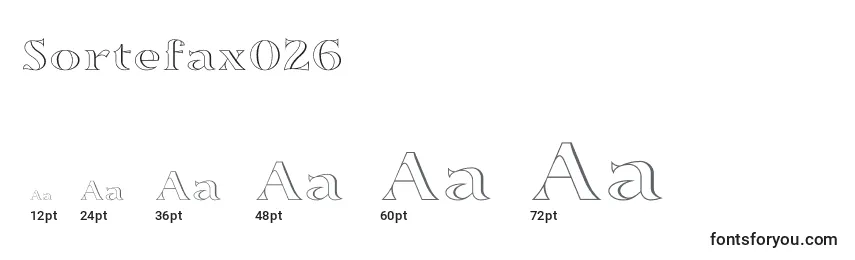 Размеры шрифта Sortefax026 (112179)