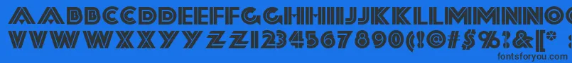 Forty Font – Black Fonts on Blue Background