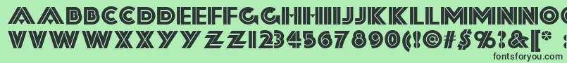 Forty-fontti – mustat fontit vihreällä taustalla